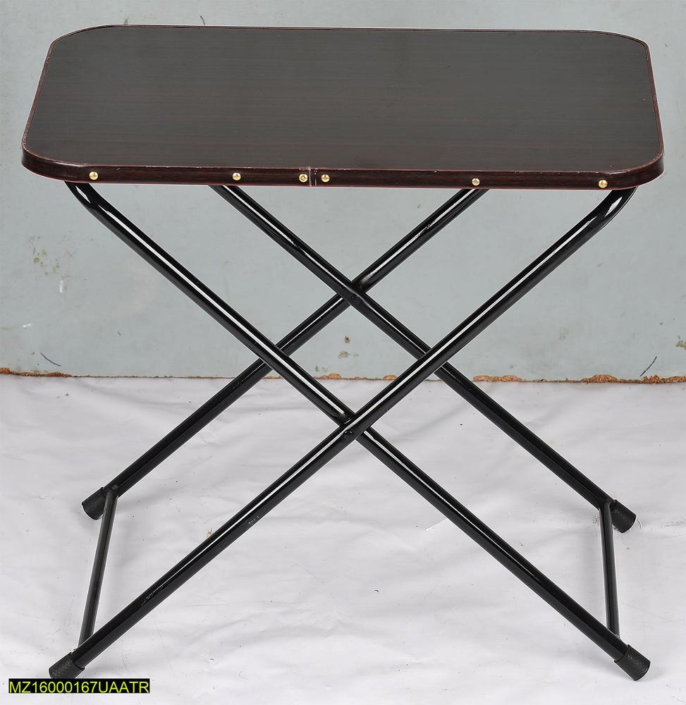 Foldable Wooden Ironing Table Black Metal Frame