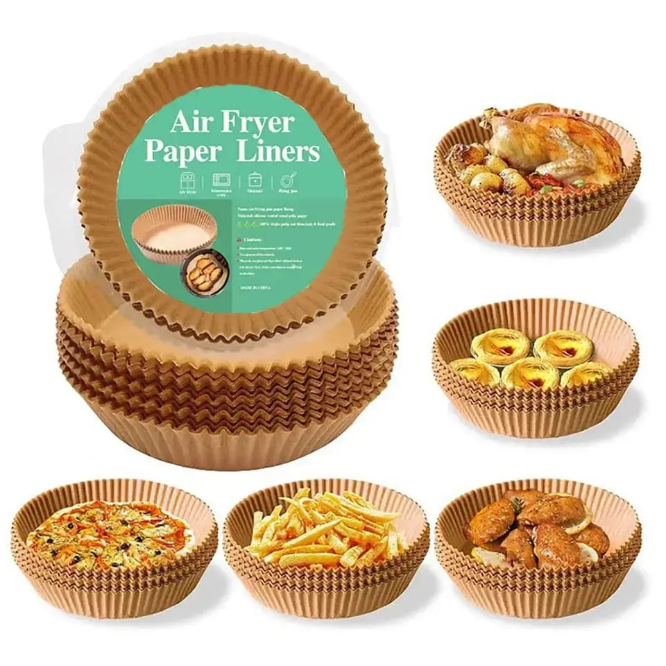 Air Fryer Disposable Paper Liner Plates- 50 Pieces