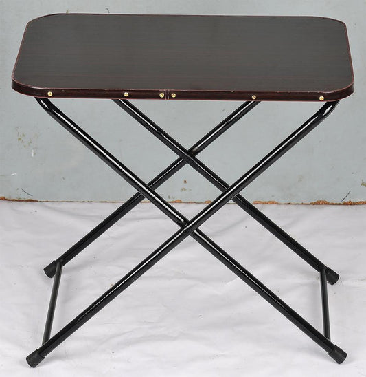 Foldable Wooden Ironing Table Black Metal Frame