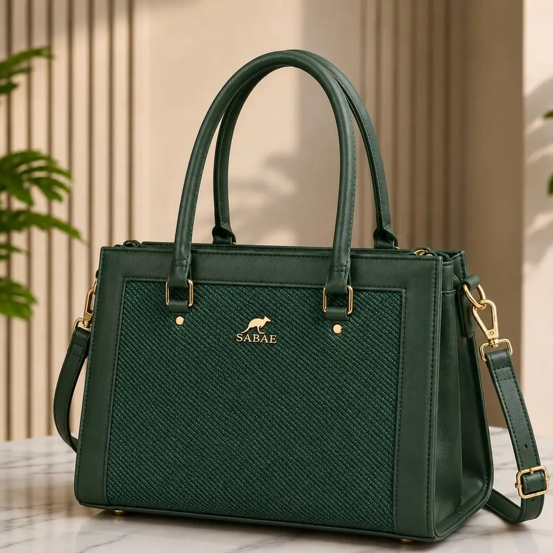 Premium Women's Structured Handbag|Rexine Top HandleShoulder Bag