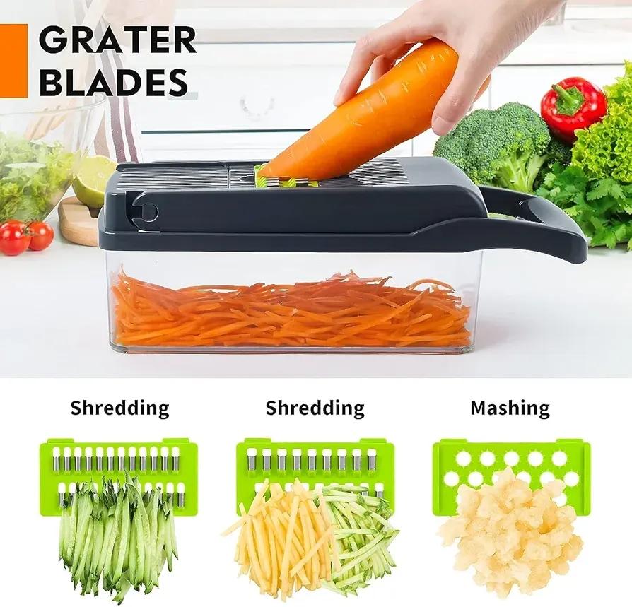 Multi-Function Vegetable Slicer with 7 Blades Set