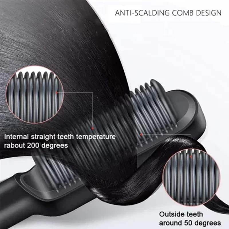 Green Hair Straightener Brush for Pakistani Women