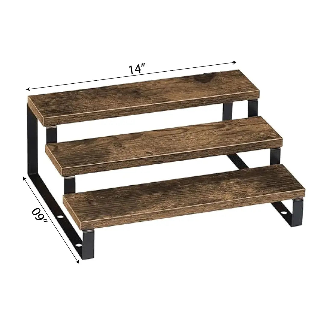 3 layer Rack Shelf Organizer | Wooden Shelf rack for kitchen