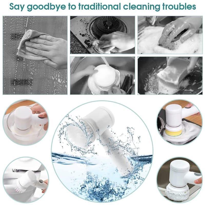 Electric Spin Scrubber White ABS Multi-Functional