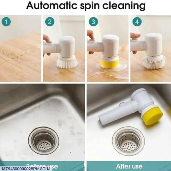 Electric Spin Scrubber White ABS Multi-Functional